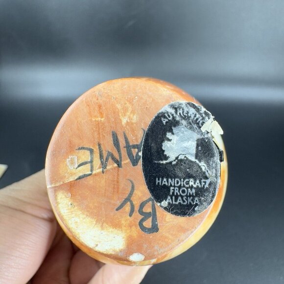 Vintage Alaska Pottery Bud Vase Vessel With Marble Glaze Multicolor W Sticker - Picture 7 of 13